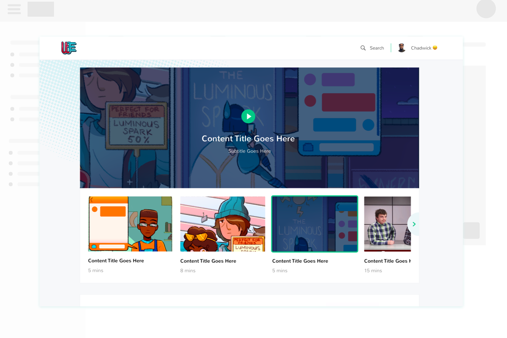 Screen of web app I designed for learning
